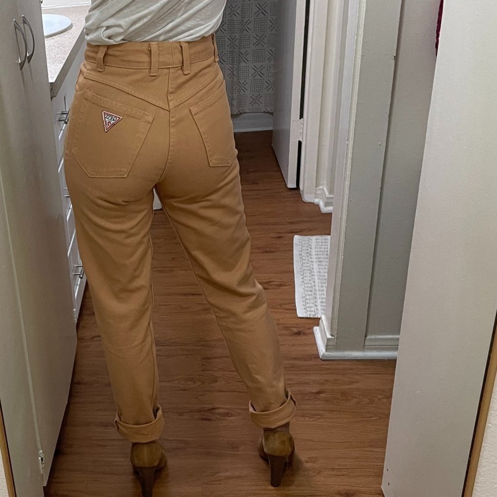 Vintage Guess Denim Jeans- Peach Brown